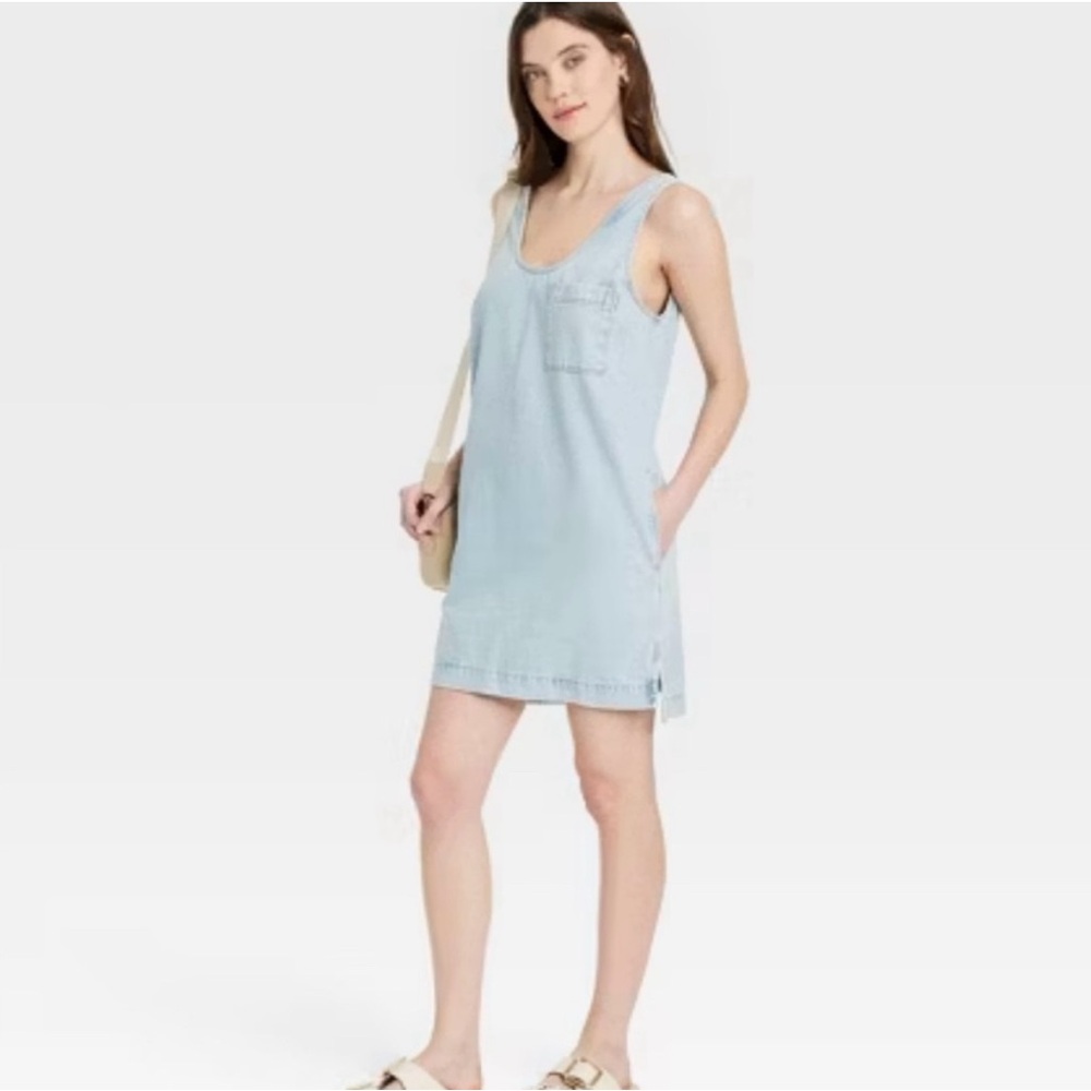 Universal Thread Light Blue Denim Mini Dress Size XLarge